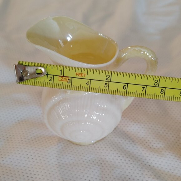 Belleek NAUTILUS SHELL Porcelain CREAMER CREAM PITCHER & SUGAR Bowl - Picture 6 of 12